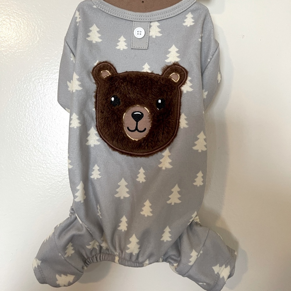 Bear themed dog onesie for small dog